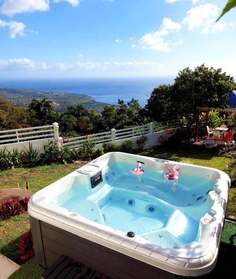 Belavue & Spa Prive, Avec Vue Panoramique Sur Mer, Jardin Creole Paysager, Jacuzzi Prive Bouillante Exterior foto